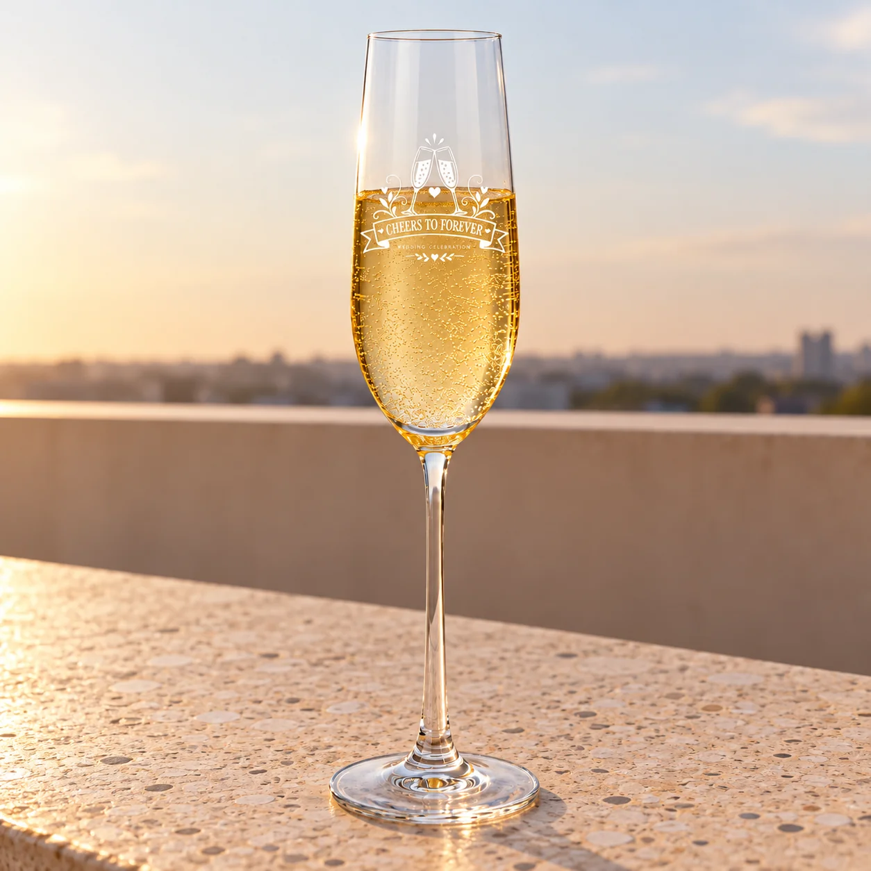 Champagne Flute in example application setting 4
